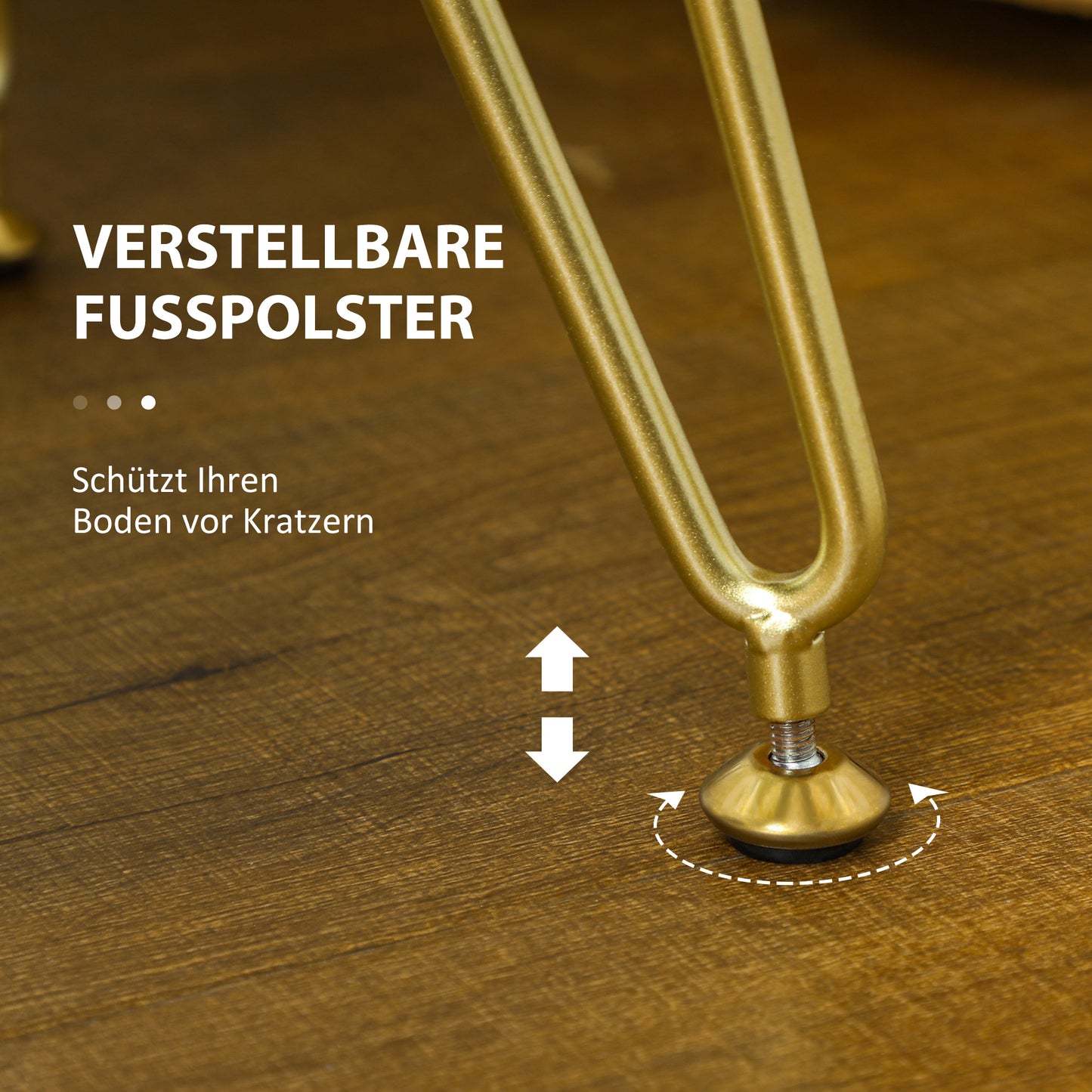 HOMCOM Moderner Sitzhocker mit Metallbeinen, gepolstertem Sitz, für Wohnzimmer, Schlafzimmer, Flur, Cremeweiß