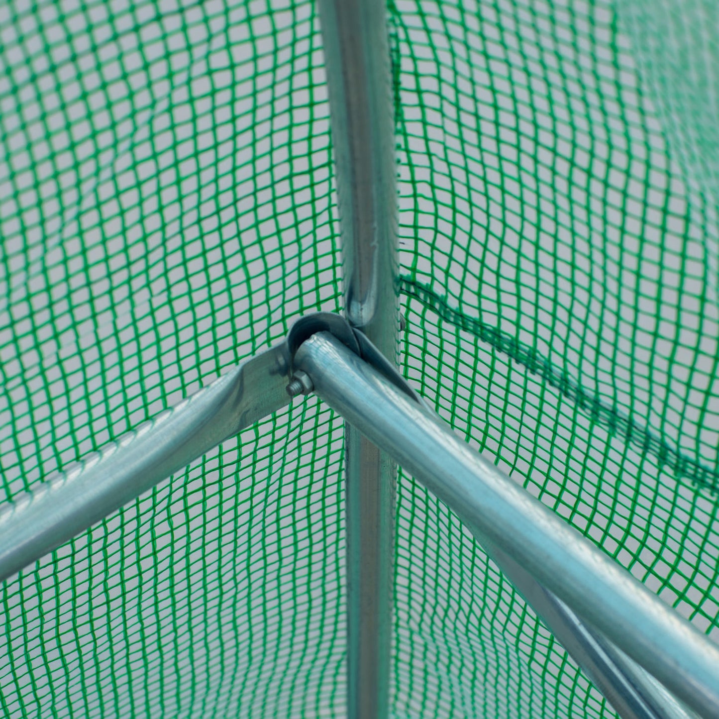 Outsunny Gewächshaus 800x300x200cm Foliengewächshaus Tomatenhaus mit Tür, 12 Fönster, Folientunnel aus verzinktem Stahl, PE, stabil Treibhaus Pflanztunnel, inkl. Erdanker &amp; Seilen, Grün