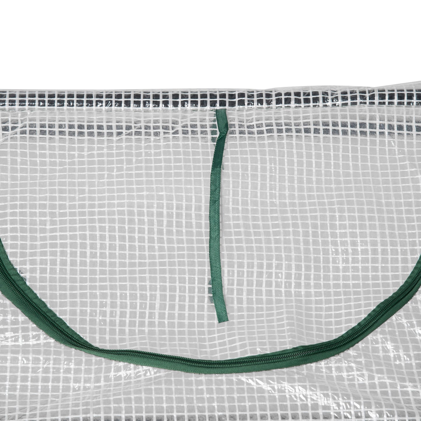 Outsunny Gewächshaus mit Fernster, PE-Gitterfolie, Foliengewächshaus aus Stahl, Treibhaus für Balkon, Garten, Tomatenhaus 120x60x60cm, Tomatengewächshaus für Gemüse, Blumen, Pflanzen, Weiß