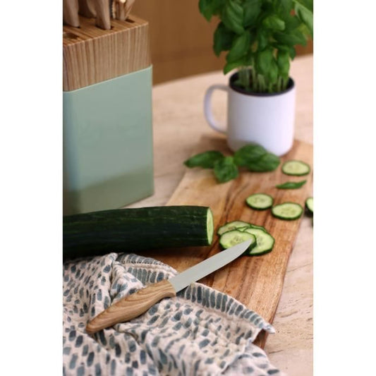 6-piece knife block - MENASTYL - 5041060 - Ceramic blade - Polypropylene - Celadon