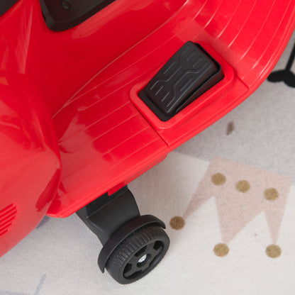 HOMCOM Elektro Kindermotorrad Vespa Elektromotorrad mit LED-Licht, Sound, Kinder Elektro Motorrad für Kinder von 18-36 Monate Rot