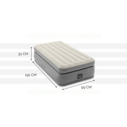 INTEX PRIME COMFORT FIBER TECH mattress 99x191 - Inflatable - Adjustable firmness - 51 cm - Electric - 1 person