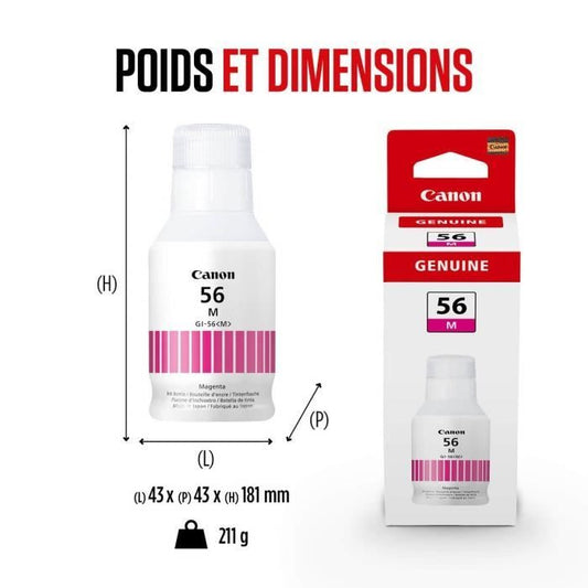 Ink bottle - Canon - GI -56BK - Magenta - Maxify GX compatibility - (4431C001)