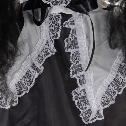 HOMCOM Horrorpuppe, Helloweendeko, gruselige Stimme & Musik, rote Augen, beweglich, 160 cm