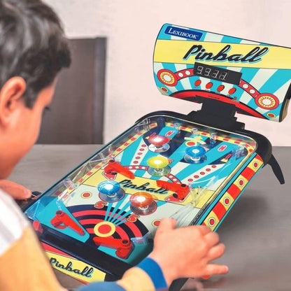 Electronic pinball machine with light and sound effects