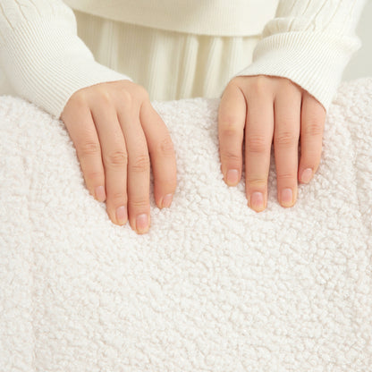 HOMCOM Schaukelstuhl, kuscheliger Bezug, dicke Polsterung, rutschfest, Cremeweiß