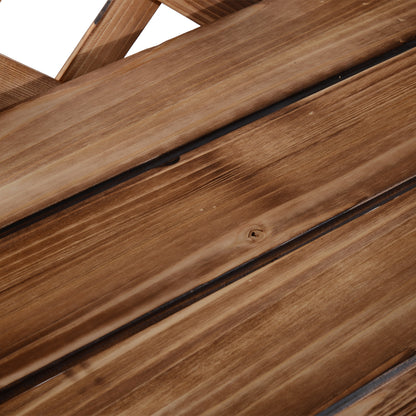 Outsunny Blumenständer Blumenregal Pflanzregal Blumenbank 3 Etagen Tannenholz (Modell8)