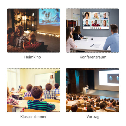 HOMCOM Beamer Leinwand 203 x 152 cm 100 Zoll 4:3/ 16:9 Projektionsleinwand Manuell für Heimkino