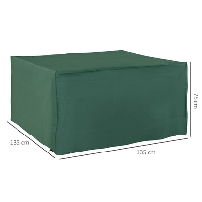 Outsunny Schutzhülle Abdeckung Abdeckhaube für Gartenmöbel 600D-Oxford Grün 135 x 135 x 75 cm