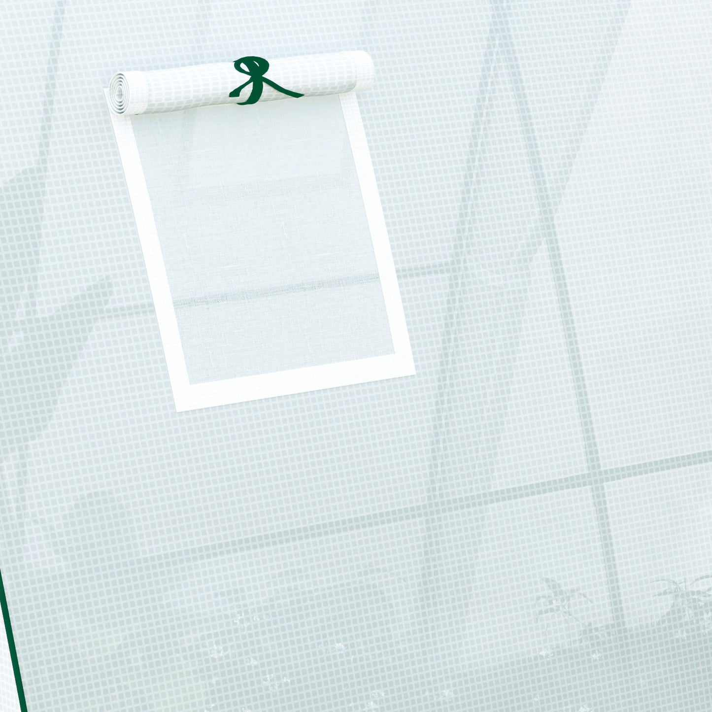 Outsunny Bogen-Gewächshaus mit Sandsäcken und Kunststoff-Abdeckung, 2 Rolltüren, Netzfenster, tragbar, 1,8 x 1,8 x 2 m, Weiß