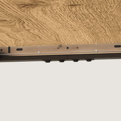 HOMCOM Ausziehbarer Esstisch, Erweiterbarer Tisch für 6-8 Personen, Küchentisch mit soliden Stahlbeinen