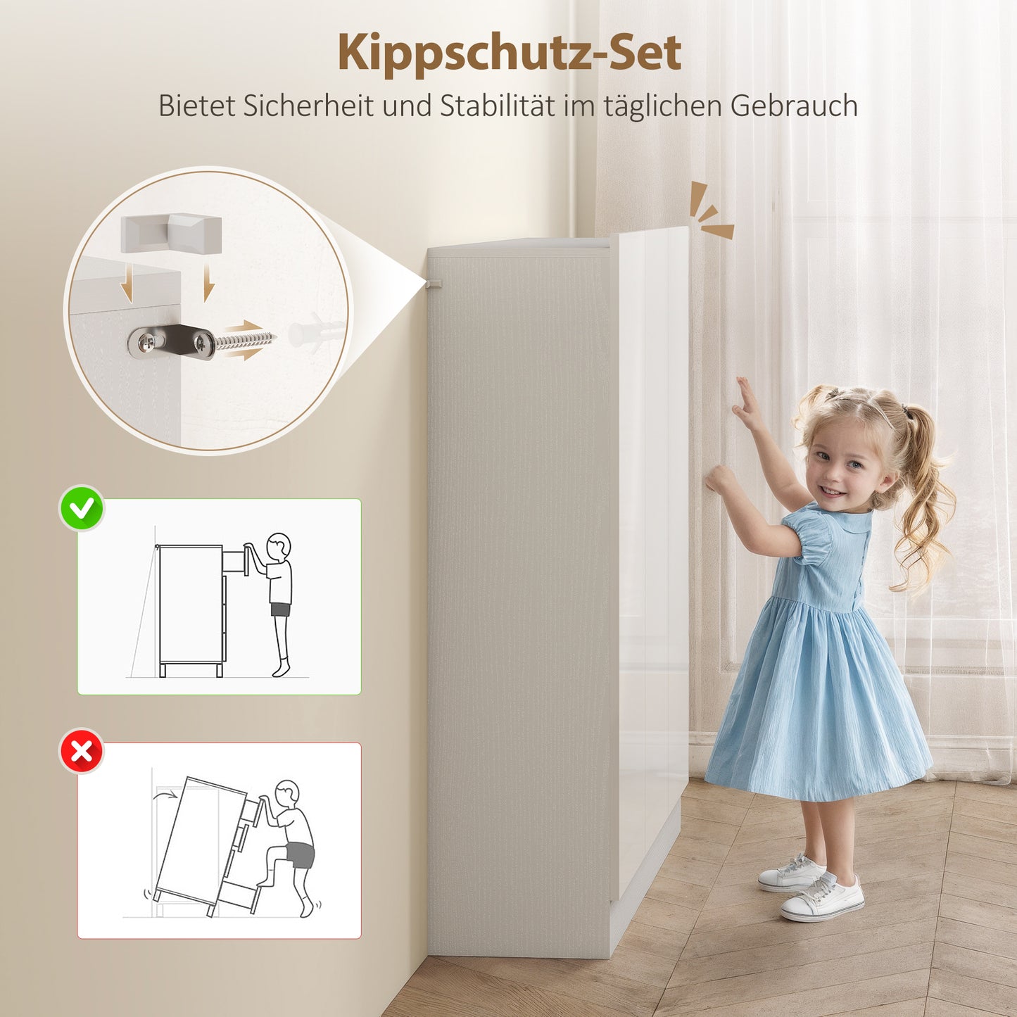 HOMCOM Schuhschrank mit 10 Regalen für 25-30 Schuh-Paare, Lüftungslöcher, Soft-Close-Türen, Holz, Weiß