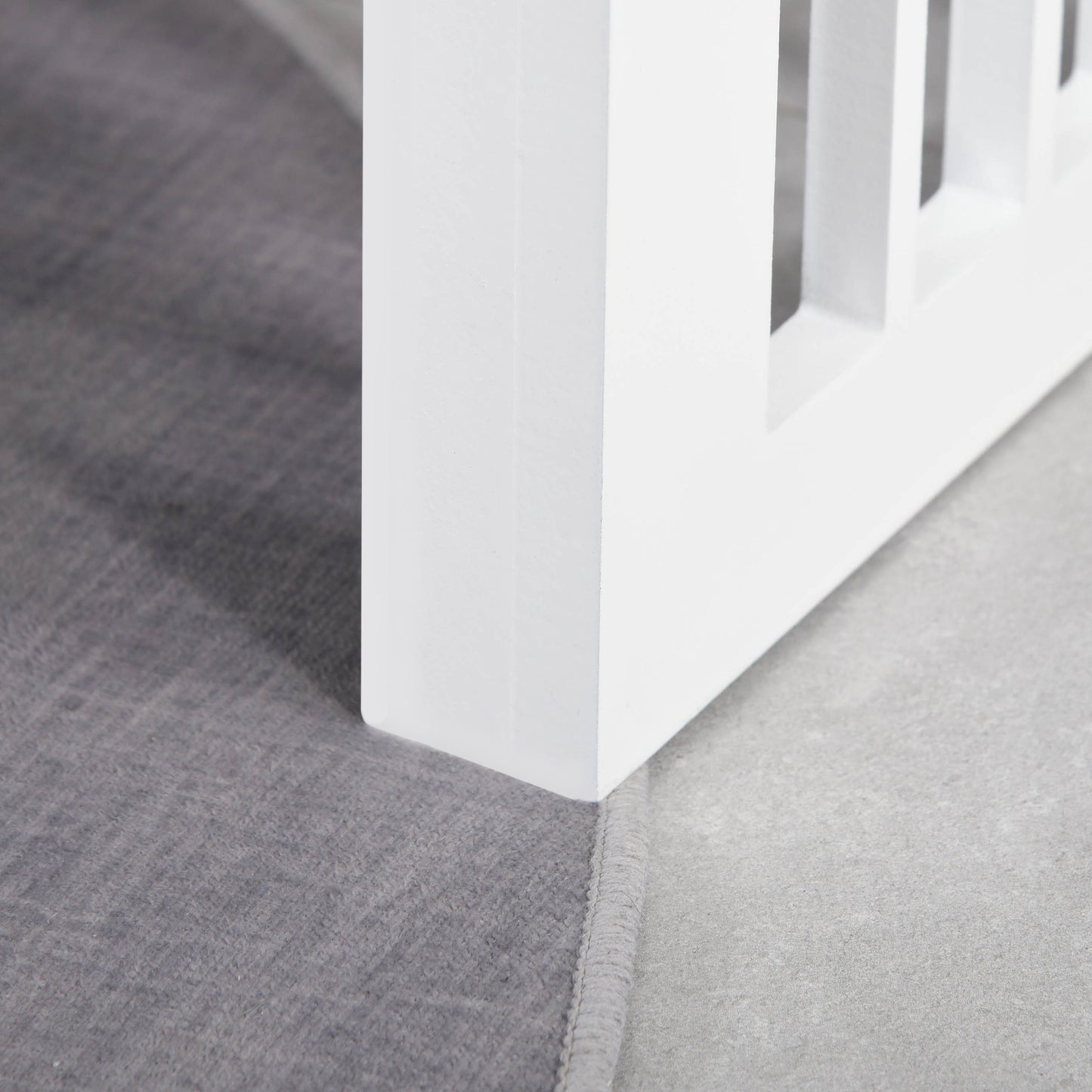 PawHut Hunde-Futterstation, rutschfest, 44 x 24 x 15 cm, Weiß, 0,9L pro Napf