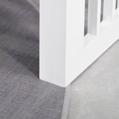 PawHut Hunde-Futterstation, rutschfest, 44 x 24 x 15 cm, Weiß, 0,9L pro Napf