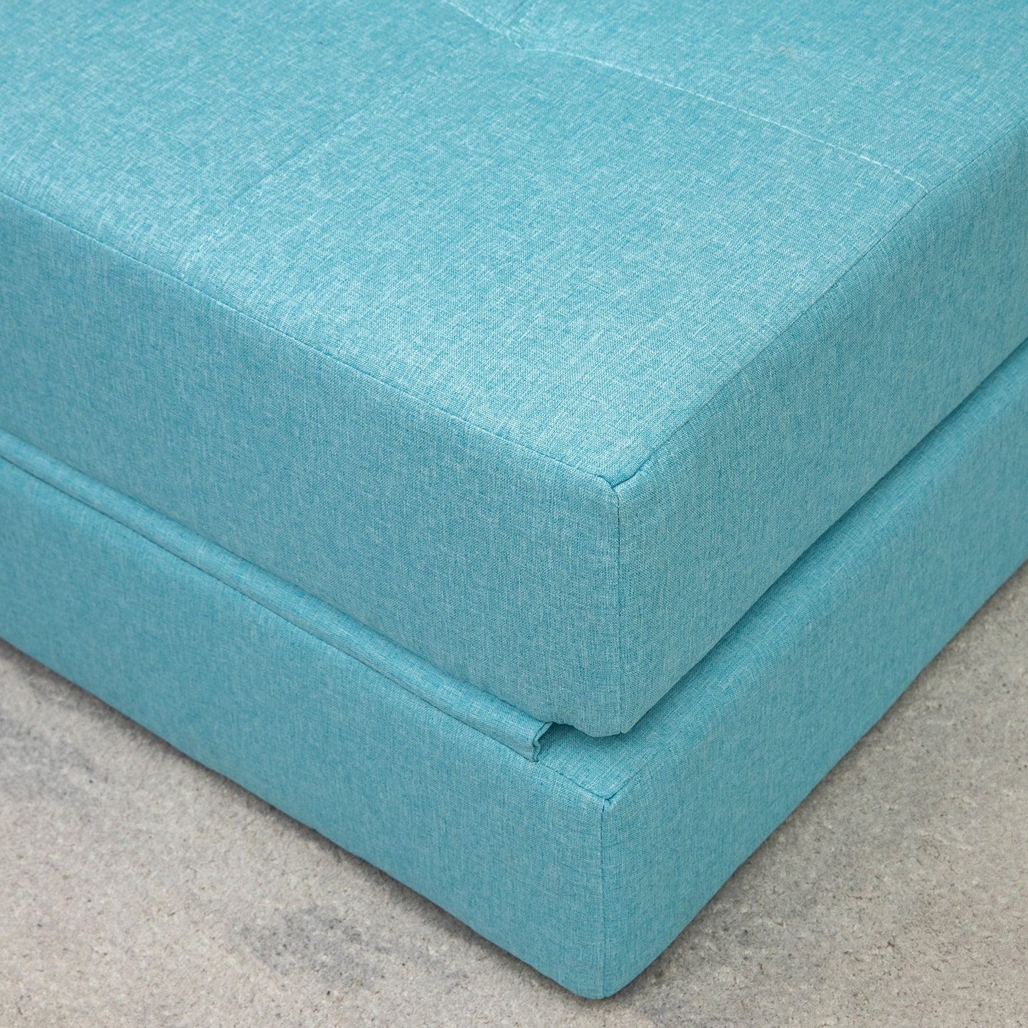 HOMCOM Schlafsessel Relaxsessel Gästebett. abnehmbarer Bezug, 70 cm x 70 cm x 61 cm, Hellblau