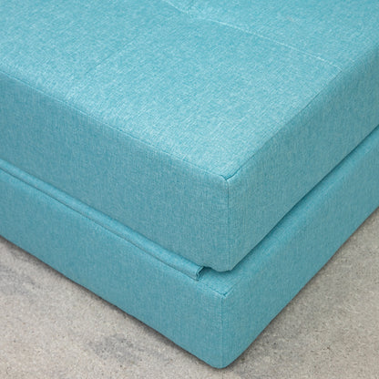 HOMCOM Schlafsessel Relaxsessel Gästebett. abnehmbarer Bezug, 70 cm x 70 cm x 61 cm, Hellblau