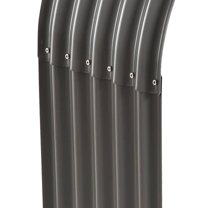 Outsunny Brennholzregal Holzregal, wetterbeständig, Stahl, 212 cm x 46 cm x 112 cm, Grau