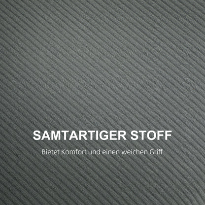 HOMCOM Zweisitzer-Sofa, Stoffcouch, 2 Rückenkissen, Cordbezug, 145 x 75 x 78 cm, Anthrazit