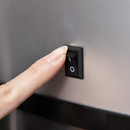 HOMCOM Mülleimer mit Sensor 48L Automatik Abfalleimer mit Bewegungssensor, Wasserdichter Abfallbehälter aus Edelstahl für Küche, Büro, Schlafzimmer Silber