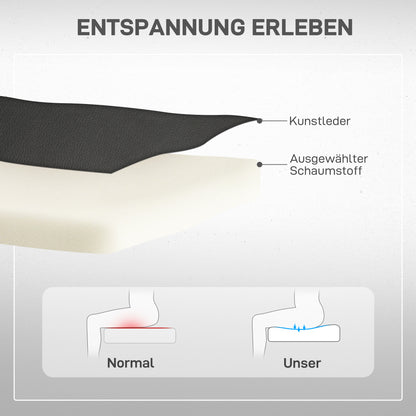 HOMCOM Fernsehsessel mit Aufstehhilfe Elektrisch Relaxsessel mit Liegefunktion, TV-Sessel mit Becherhalter, Seitentasche und Fernbedienung, Kunstleder, Schwarz
