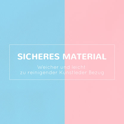 HOMCOM Kletter- und Rutschspielzeug für Kinder, fördert Motorik, Kunstleder, EPE-Schaum, 86x49x47 cm, Rosa+Blau