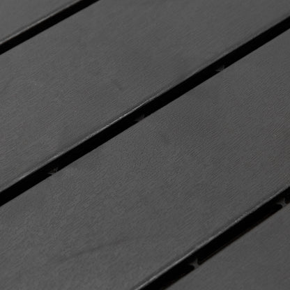 Outsunny Terrassenfliesen 30 x 30 cm 9 Stück 0,81㎡ Klickfliesen Balkonfliesen mit Klicksystem Drainagefunktion Bodenbelag Flies für Terrasse Balkon Schwarz