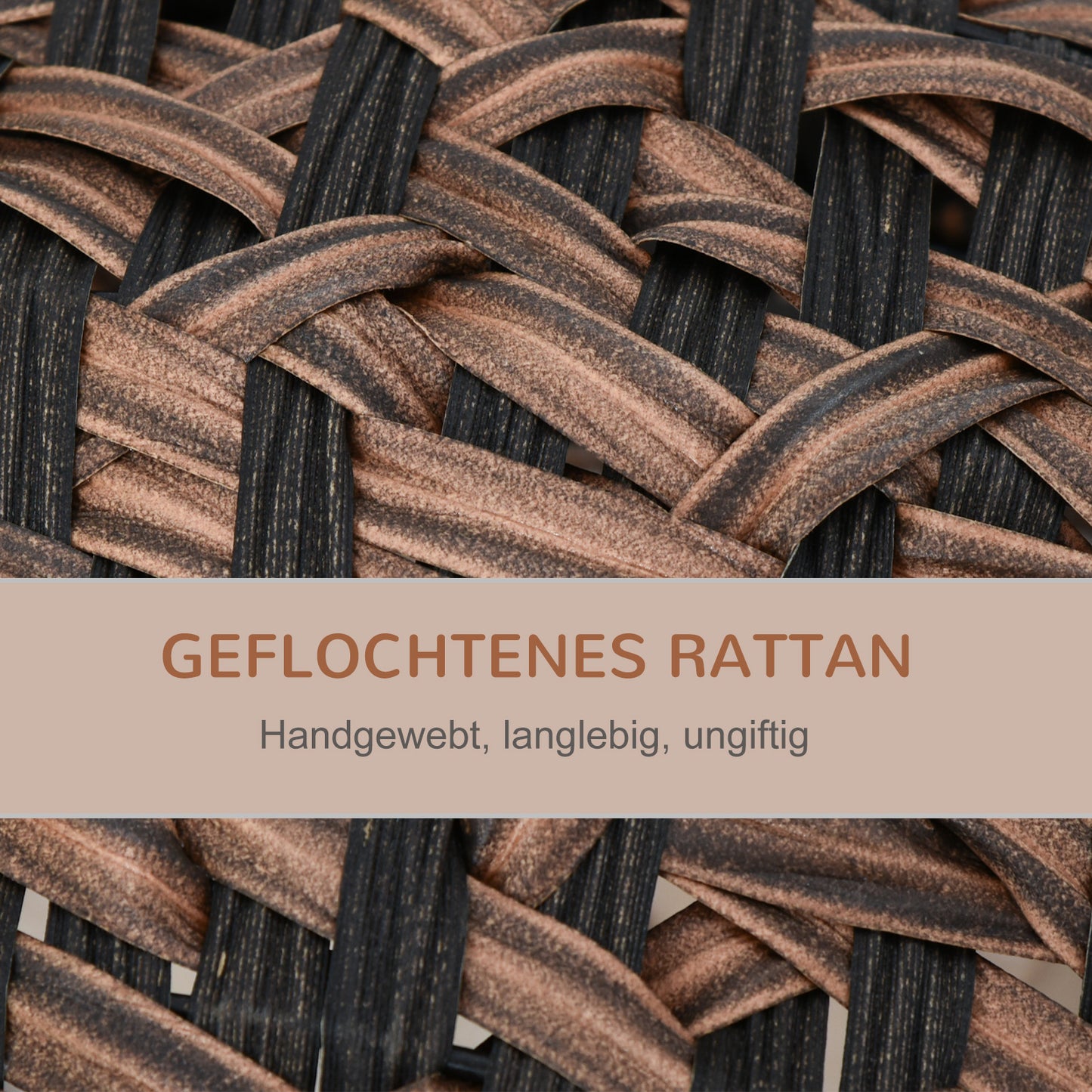 PawHut Katzenhaus från Rattan mit Kissen Katzenschlafplatz Katzenhöhle mit erhöhten Füßen Braun Ø52 x 58 cm