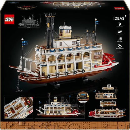 LEGO Ideas 21356 Mississippi River Steamboat - Adult Building Set