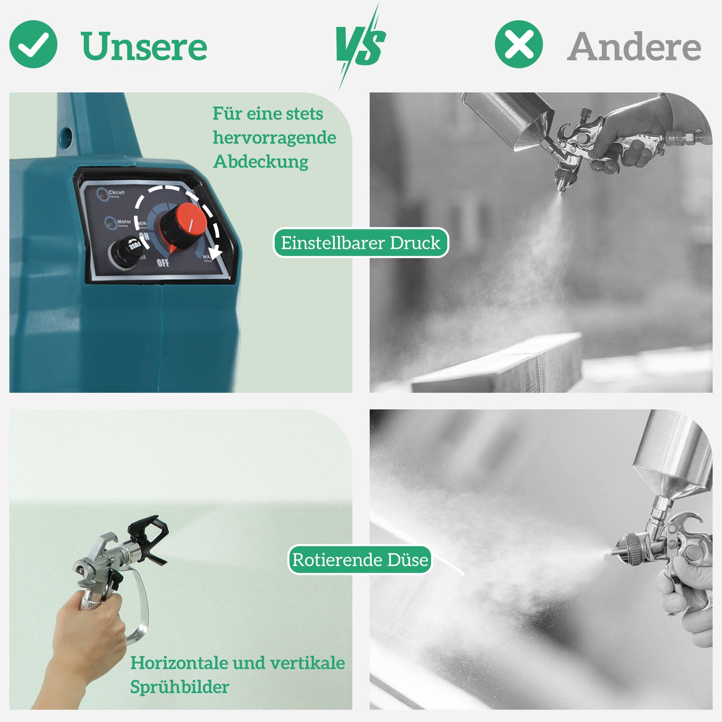 HOMCOM Farbsprühsystem, 700 W Lackierpistole Elektrisch, 200 bar Farbsprühgerät mit 1,5 L/min Durchfluss, 33 x 26 x 41 cm, Blau