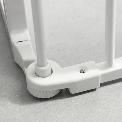 PawHut Welpenauslauf Freigehege für Hund Schutzgitter mit Tür Kaminschutzgitter flexibel klappbar 8 Paneler är 60 x 76 cm Vit