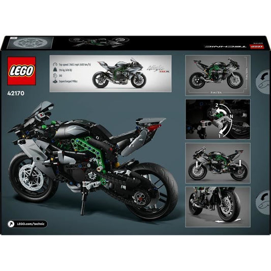 LEGO Technic 42170 Kawasaki Ninja H2R Motorcycle, Gift Idea for Kids, Creative Toy