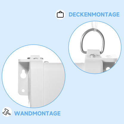 HOMCOM Beamer-Leinwand, Projektionsleinwand, 16:9, 84 Zoll, Fernbedienung, Motor