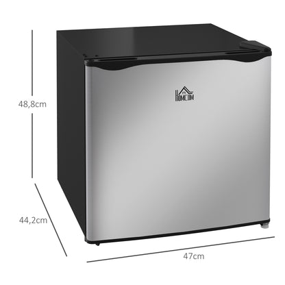 HOMCOM Mini-Gefrierschrank, 35 L Minikühlschrank, -14 bis -24℃, 5-stufige Temperaturregelung, 47 x 44,2 x 48,8 cm, Silber