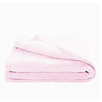 SOFT NID Microfibre Microfoux Blanket - 100x150cm - Light Pink