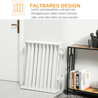 PawHut Welpenauslauf Freigehege für Hund Schutzgitter mit Tür Kaminschutzgitter flexibel klappbar 8 Paneler är 60 x 76 cm Vit