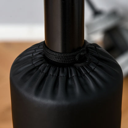 HOMCOM Boxstand Standbox-Trainer mit 2 Speedbällen Reflexstange und Saugnapf-Basis 160-230cm höhenverstellbar Geeignet für Erwachsene Jugendlichen Schwarz