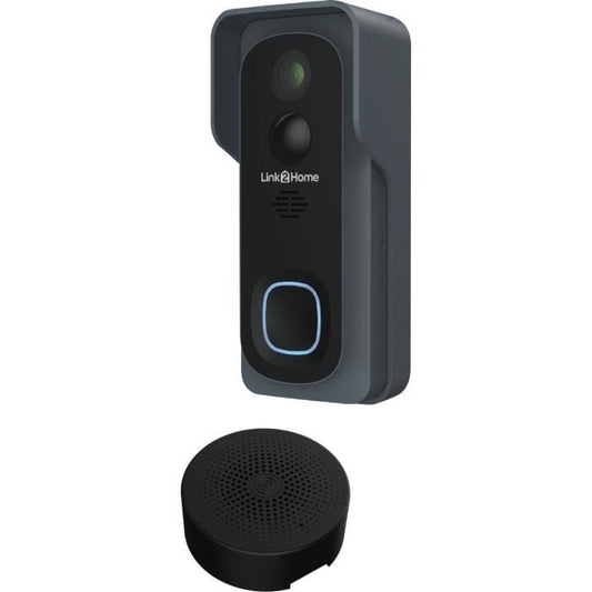 Connected Doorbell Kit - LINK2HOME - Wi-Fi - Two-way Audio - Wireless Chime - 8 GB SD