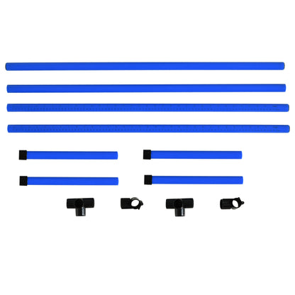 PawHut Agility Set Hunde 4-teiliges höhenverstellbar Agility-Ausrüstung Sprungstangen-Set Steckhürdenset med 4 Hürden Tragetasche Koordinationsträning Sprungstangen-Set för Spiele Training