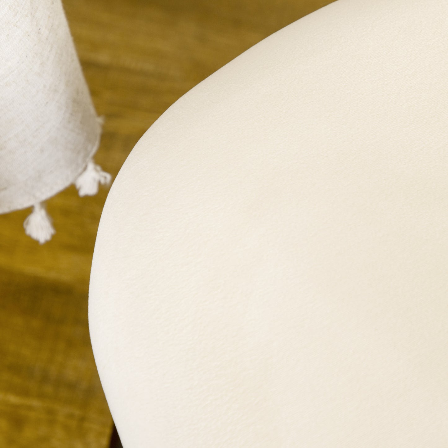 HOMCOM 2er-Set Esszimmerstühle im Skandi-Design, Küchenstühle, Samptoptik, Creme + Schwarz