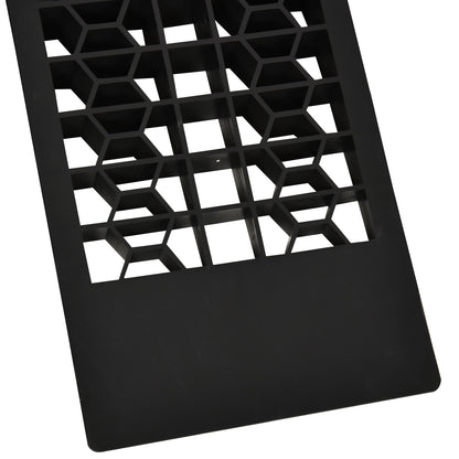 HOMCOM 2-teiliges Auffahrrampen-Set, Schwellenrampe, Bordsteinrampe, Gummirampen, 3 Tonnen Tragkraft, Kunststoff, Schwarz