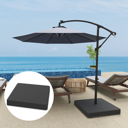 Outsunny Basisgewichte für Sonnenschirmständer, Wasserdicht, mit Sand befüllbar, Kunststoff, 89L x 89B x 10,5H cm, Schwarz