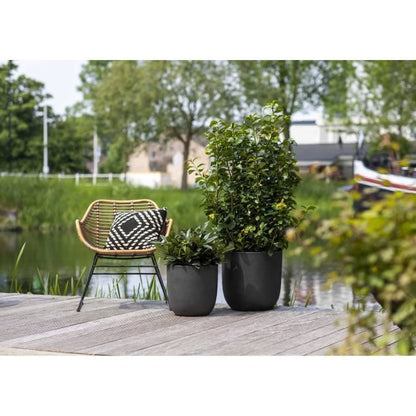 Ball flower pot - CAPI EUROPE - SMOOTH NL - 35 x 34 cm - Black