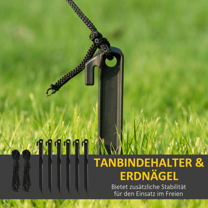 HOMCOM Aufblasbares Rentier, 1,8 m, LED-Lichter, Zubehör, automatisches Aufblasen, Gelb