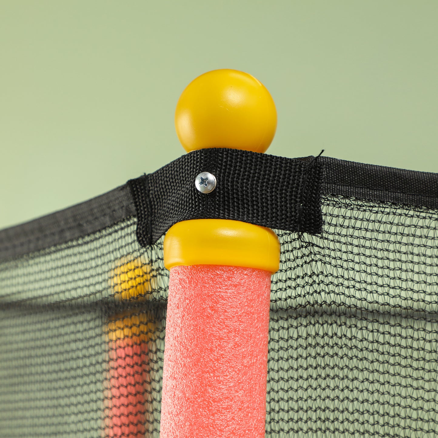 HOMCOM Trampolin für Kinder, Ø163 cm, mit Sicherheitsnetz, für drinnen und draußen, Belastung bis 50 kg, Stahl, Kunststoff, Rot