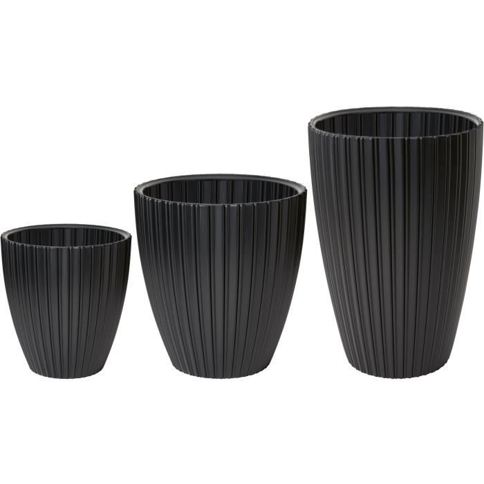 Flowerpot - Garden ID - Fancy - 40 x 42 cm - For garden, balconies or interiors - Black