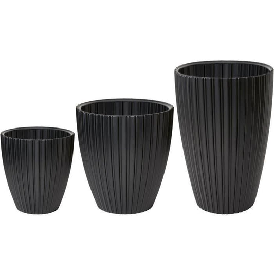 Flowerpot - Garden ID - Fancy - 40 x 42 cm - For garden, balconies or interiors - Black