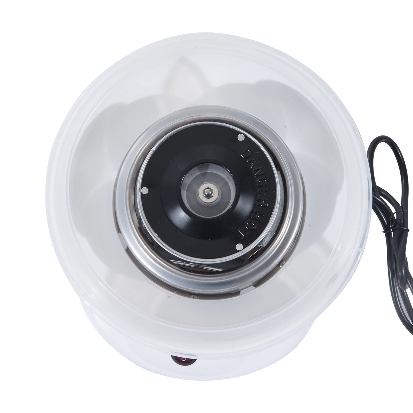 HOMCOM Zuckerwattemaschine für Zuhause Cotton Candy Machine Zuckerwatte Maschine mit Stäbchen und Messlöffel Höhe 18 cm 550W für Kinderfest, Geburtstag, Party Weiß