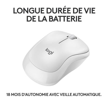 Logitech M240 mouse bluetooth, wireless, compact, portable, fluid follow -up - white