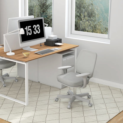 Vinsetto Bürostuhl, Ergonomisch Schreibtischstuhl med Drehfunktion, Höhenverstellbar 55 x 48 x 82,5-94,5 cm Grau