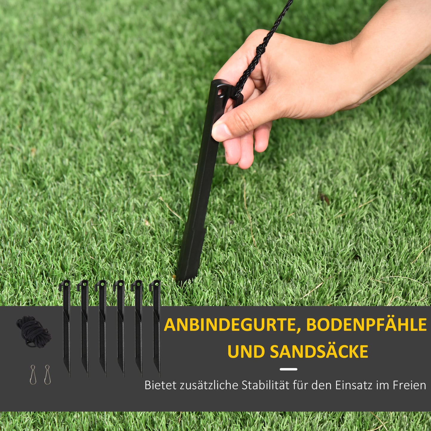 HOMCOM Aufblasbarer Weihnachtsmann mit Schlitten, 6 LED-Lichter, wasserdicht, 240 x 57 x 112 cm